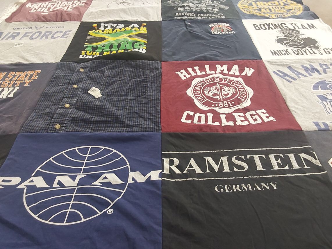 T-shirt quilt from morehouse college, hillman college by Avis from NE