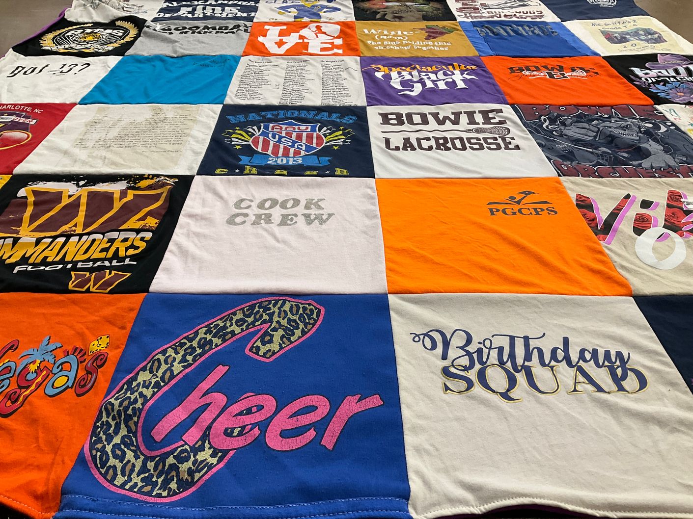 T-shirt quilt featuring washington commanders football team by Tanya from MD