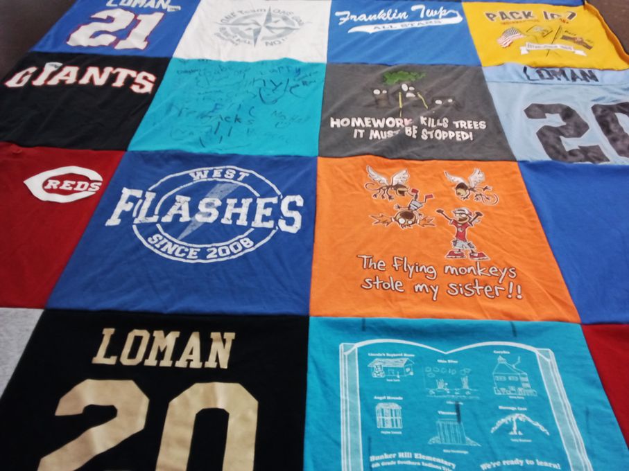 T-shirt quilt featuring new york giants by Lori from IN