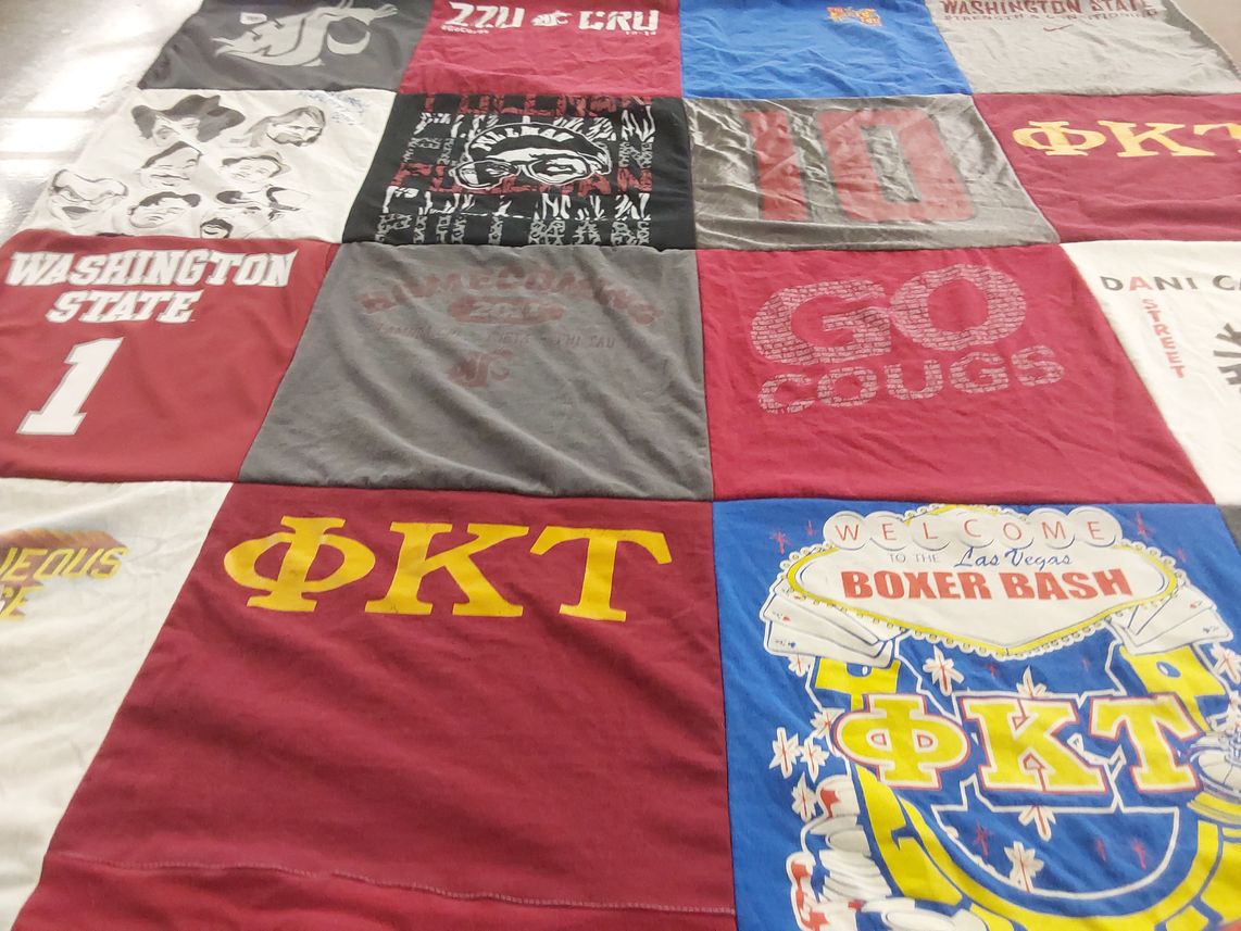 T-shirt quilt from washington state university by Savannah from WA