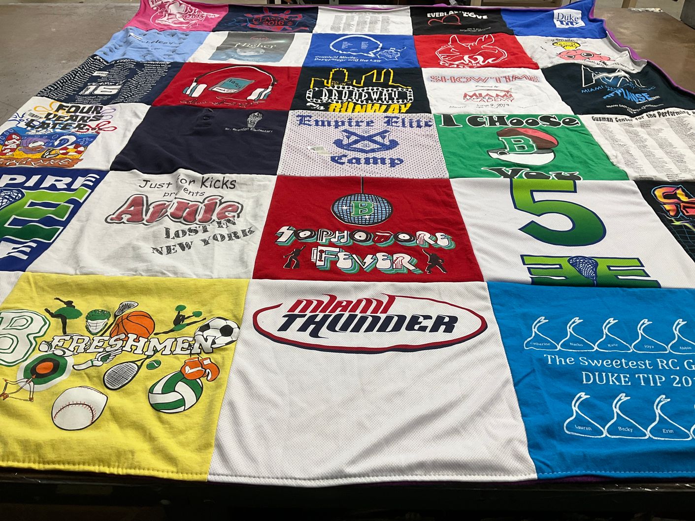 T-shirt quilt featuring miami thunder by Jackie from FL