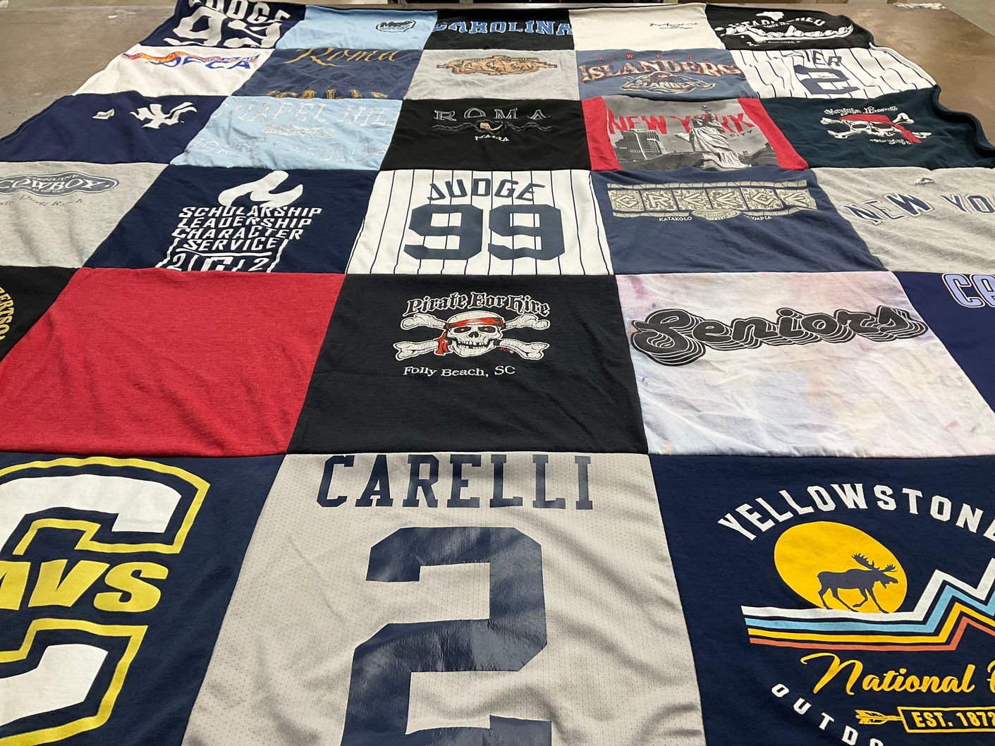 T-shirt quilt featuring new york islanders by Jenafer from NC