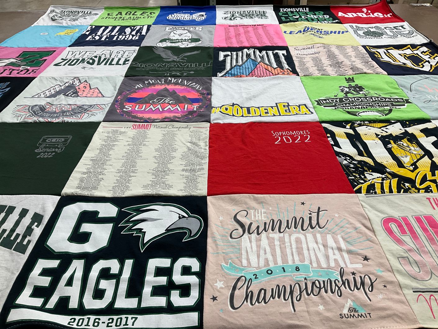 T-shirt quilt featuring the eagles by Denise from IN