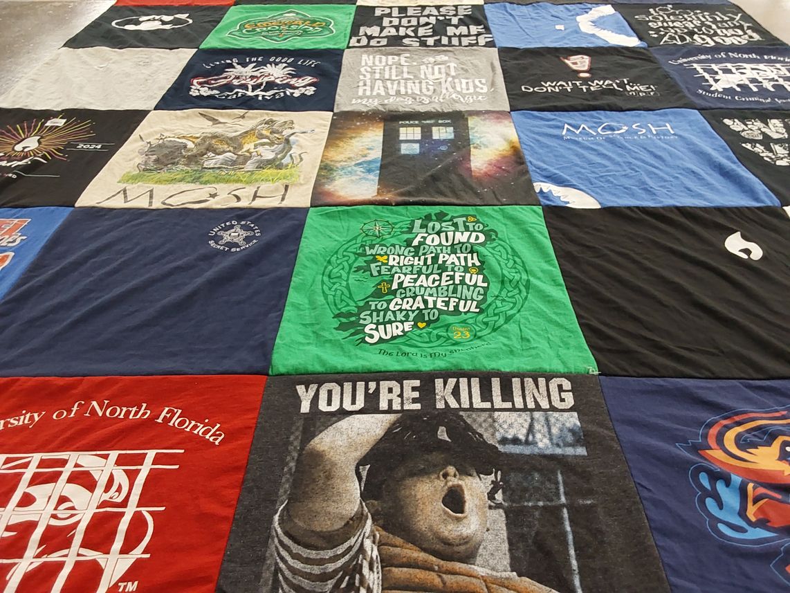 T-shirt quilt from university of north florida by Sigrid from FL