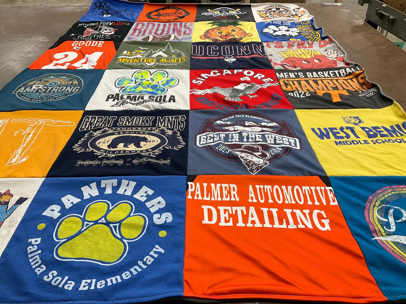 T-shirt quilt featuring uconn huskies by beth from FL