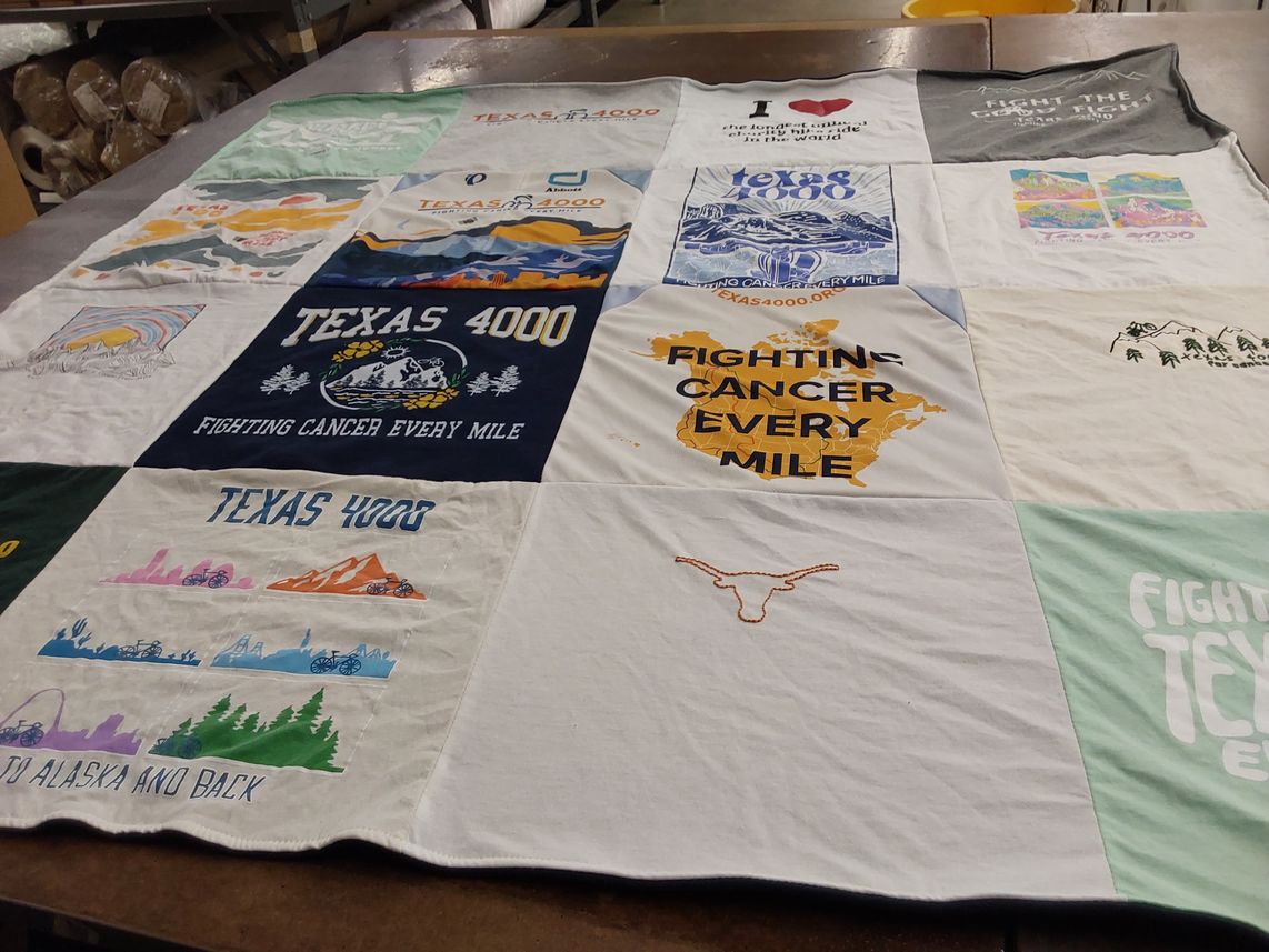 T-shirt quilt from university of texas at austin by Riley from TX