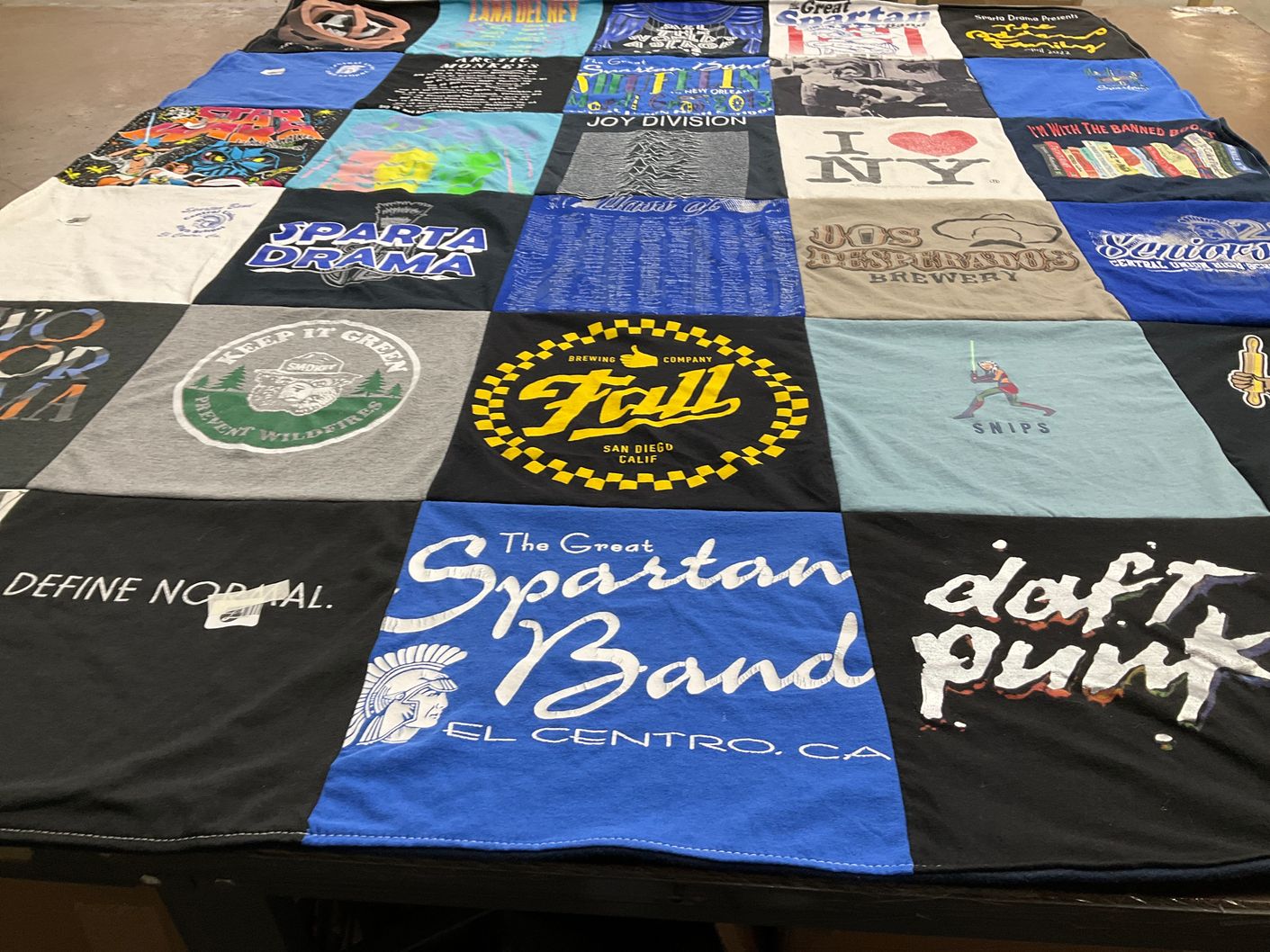 T-shirt quilt from spartan drama, spartan band by Camilla from CA