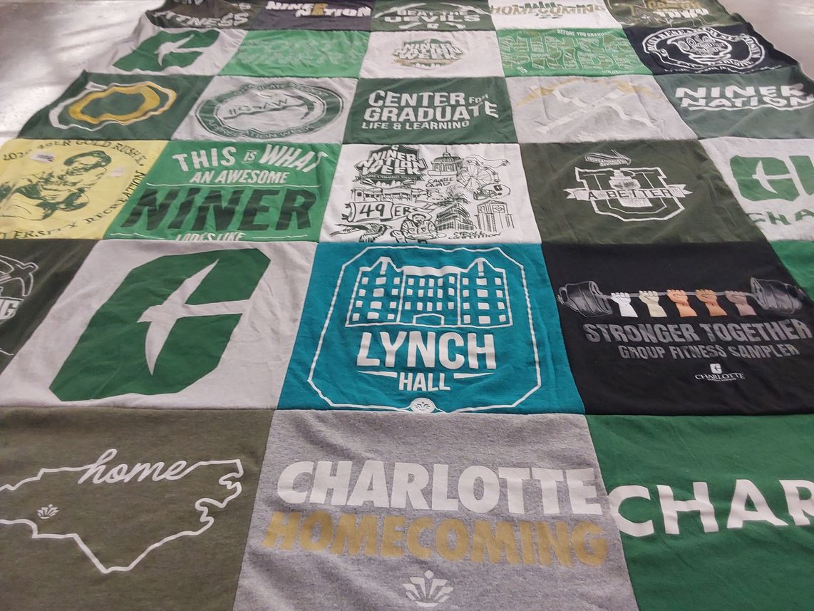 T-shirt quilt featuring niner by Kaitlin from NC