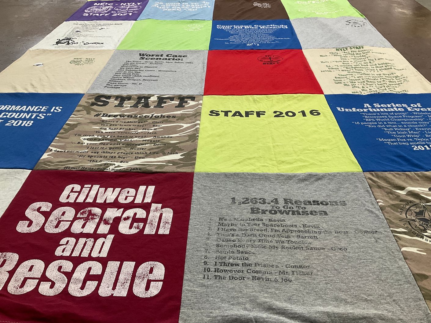 T-shirt quilt by Clayton from IL