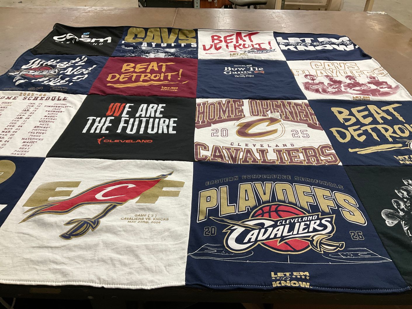 T-shirt quilt featuring cleveland cavaliers by Daijha from OH