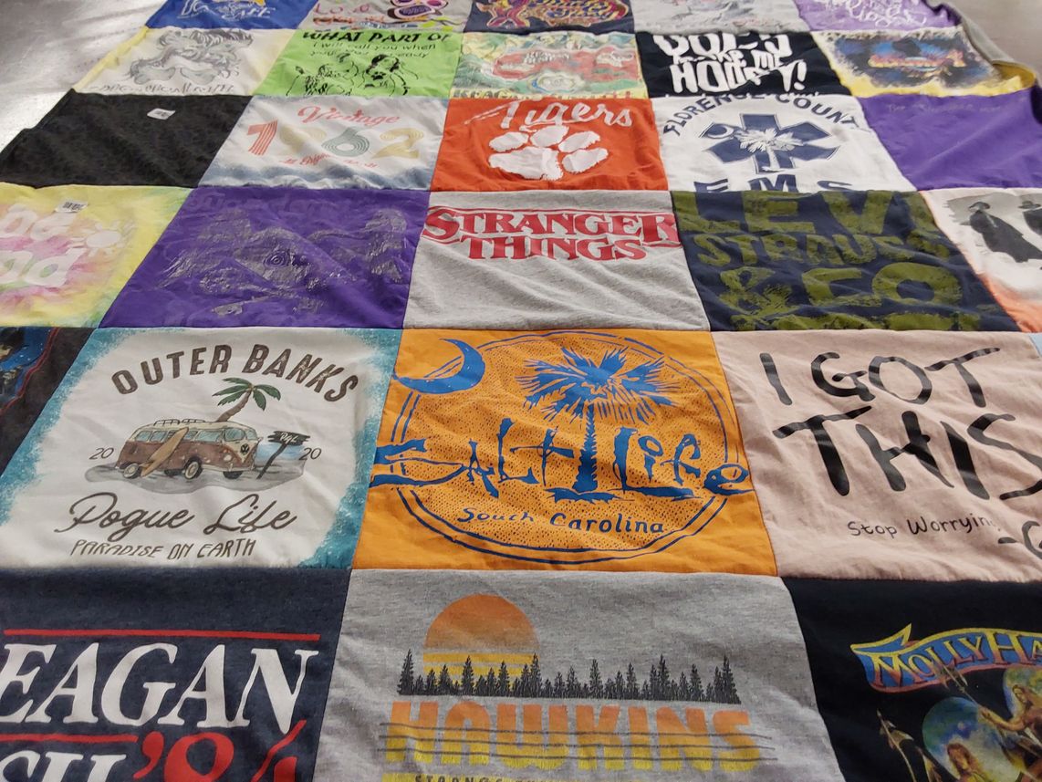T-shirt quilt featuring clemson university tigers by katrina from SC