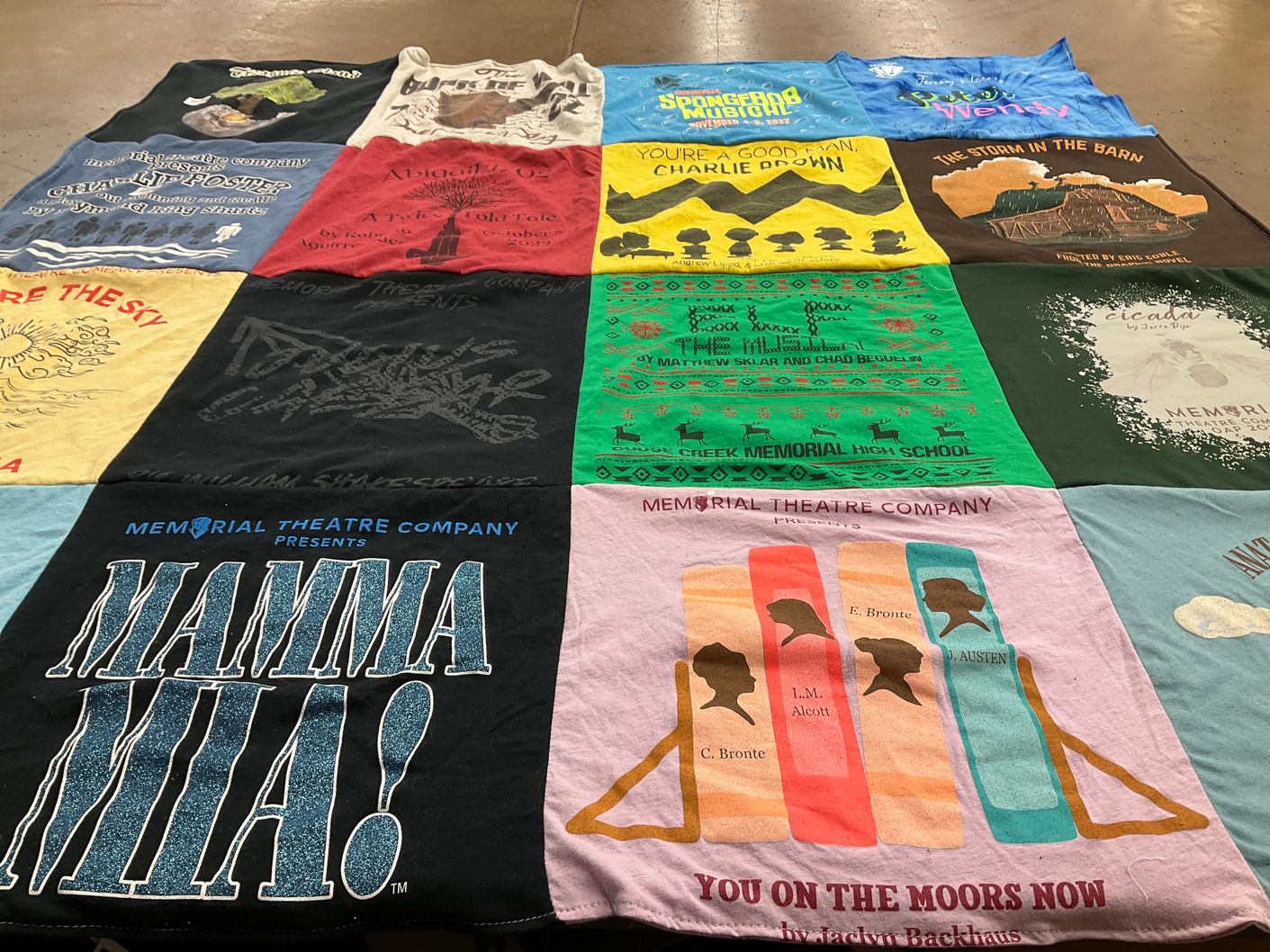 T-shirt quilt from memorial creek high school by Peyton from TX