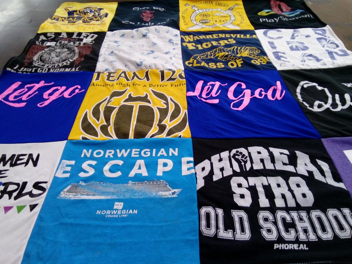 T-shirt quilt from warrensville high school by Ronita from OH
