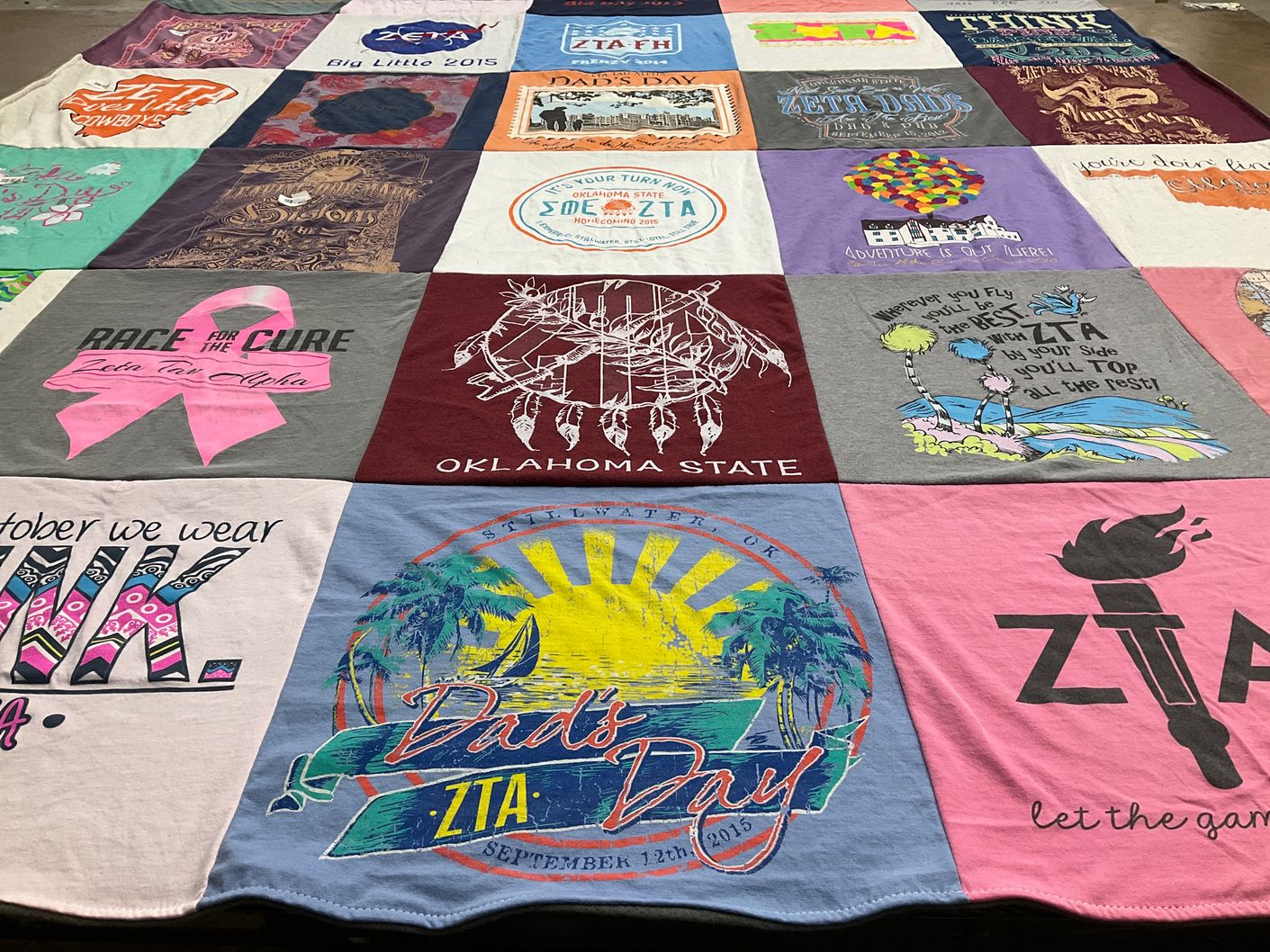 T-shirt quilt from oklahoma state university by Mckenzie from OK