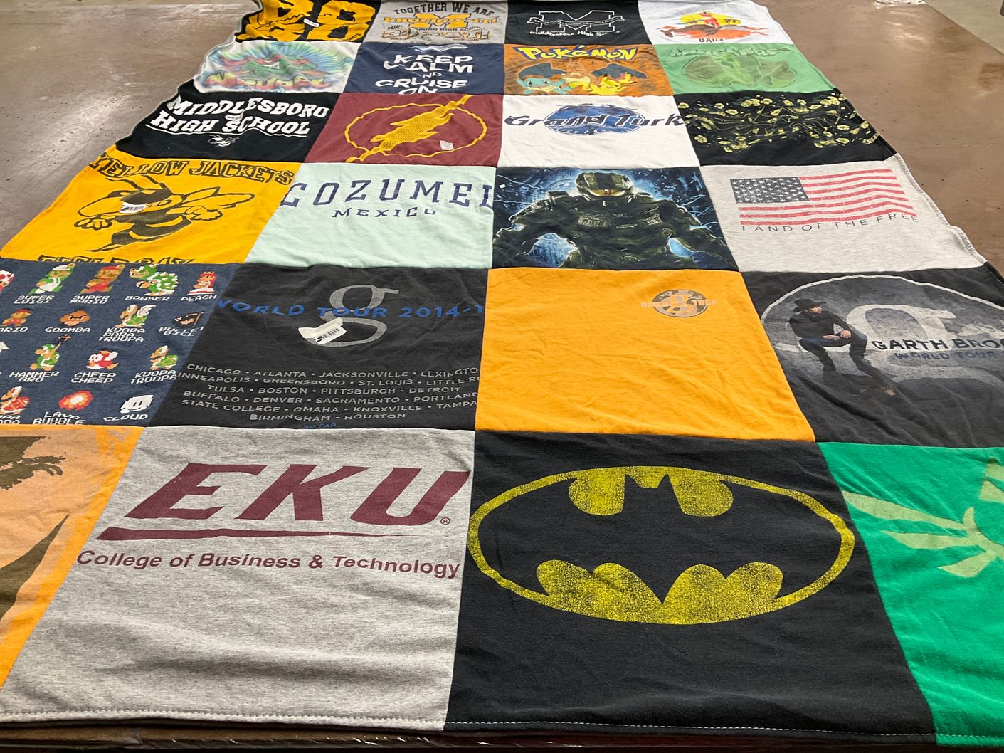 T-shirt quilt featuring middlesboro high school by Anna from KY