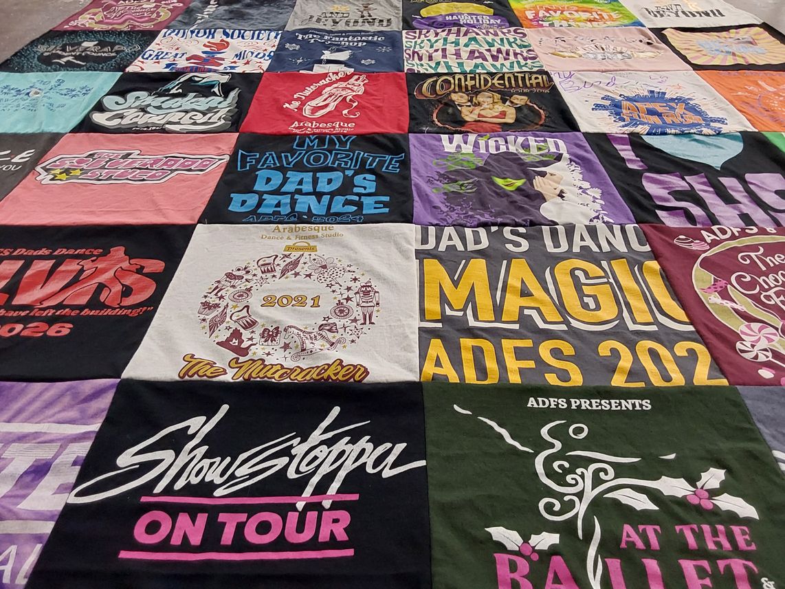 T-shirt quilt featuring skyhawks by Annelle from NV