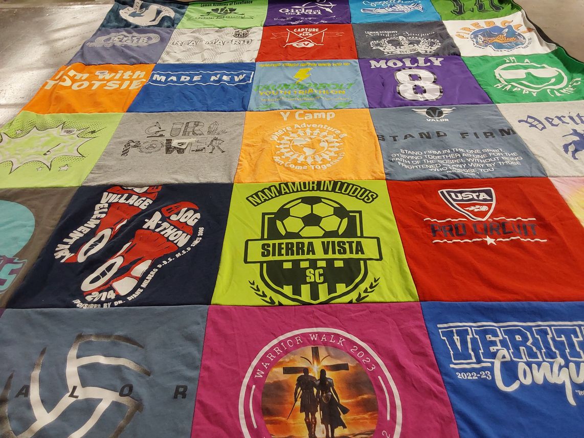 T-shirt quilt featuring sierra vista soccer club by Kathy from AZ