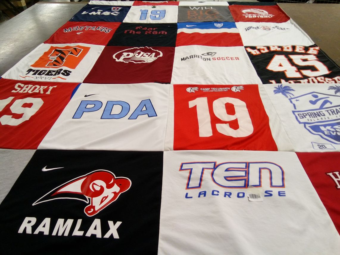 T-shirt quilt featuring pda, ramlax by Kimberly from PA