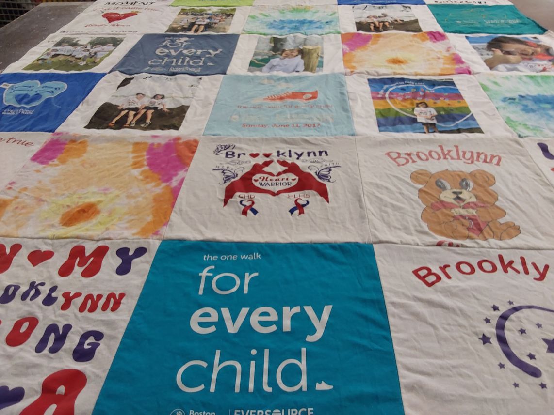 T-shirt quilt from hillcrest high school by Tina from NY