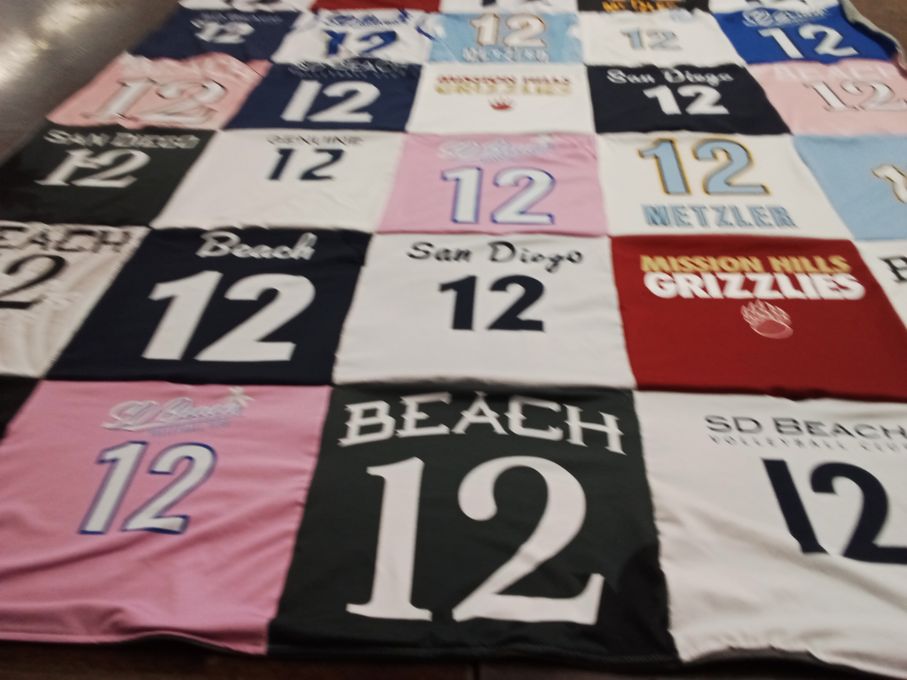 T-shirt quilt featuring mission hills grizzlies by Melissa from CA