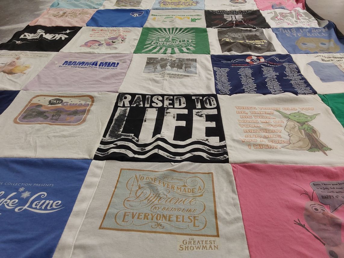 T-shirt quilt from northern high school by Brianne from WA