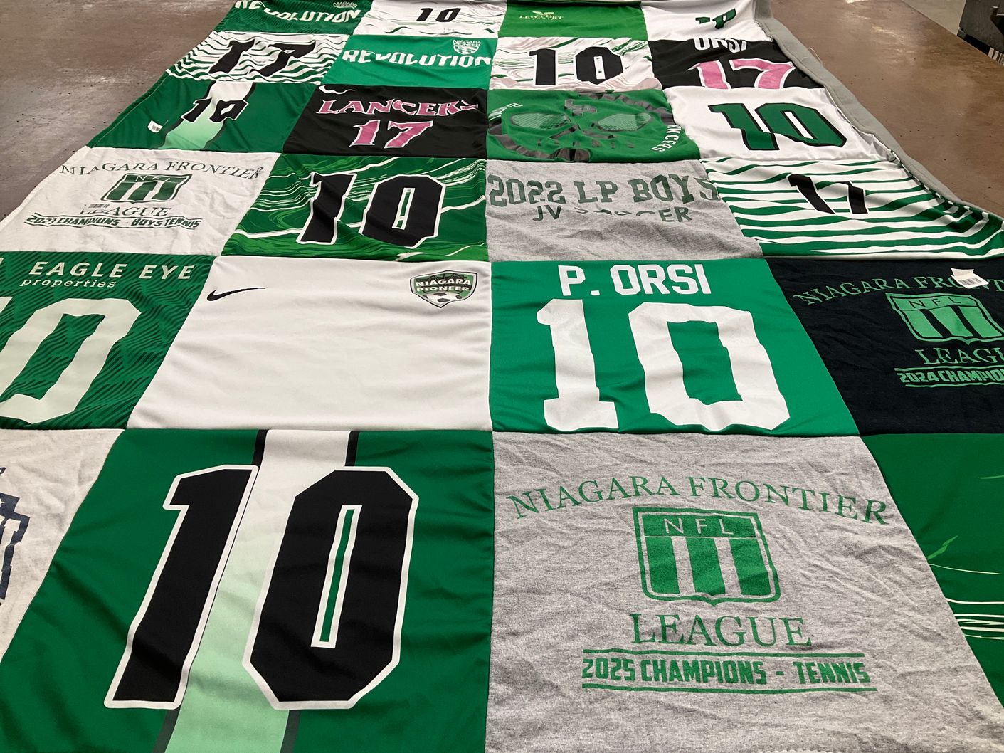 T-shirt quilt featuring niagara frontier league by Christina from NY