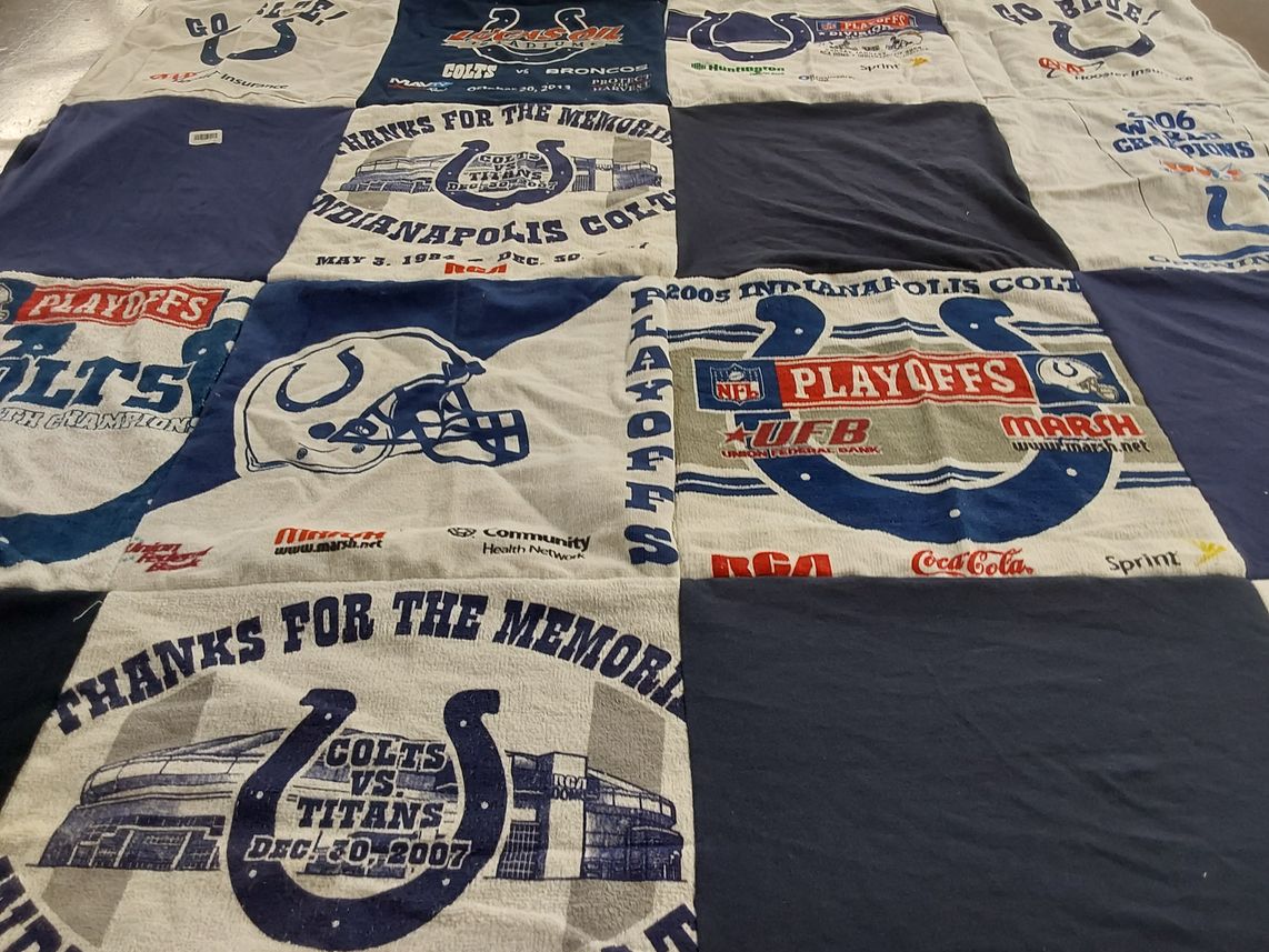 T-shirt quilt featuring indianapolis colts by Richard from FL