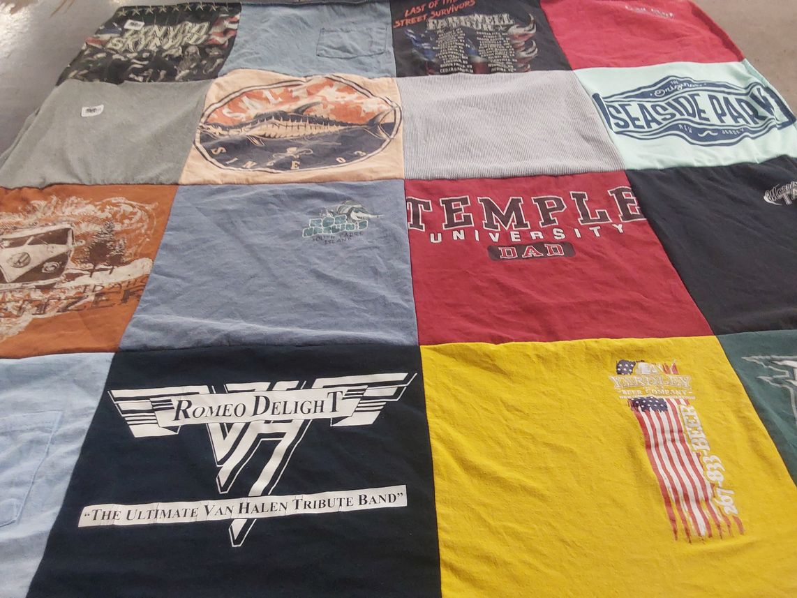 T-shirt quilt from temple university by Caitlyn from PA