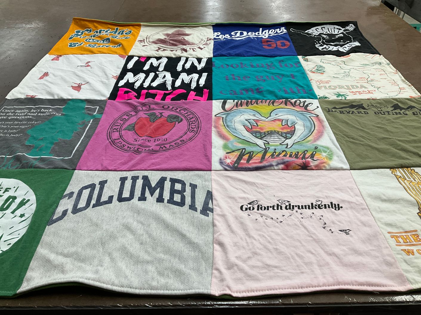 T-shirt quilt featuring los angeles dodgers by Mackenzie from CA
