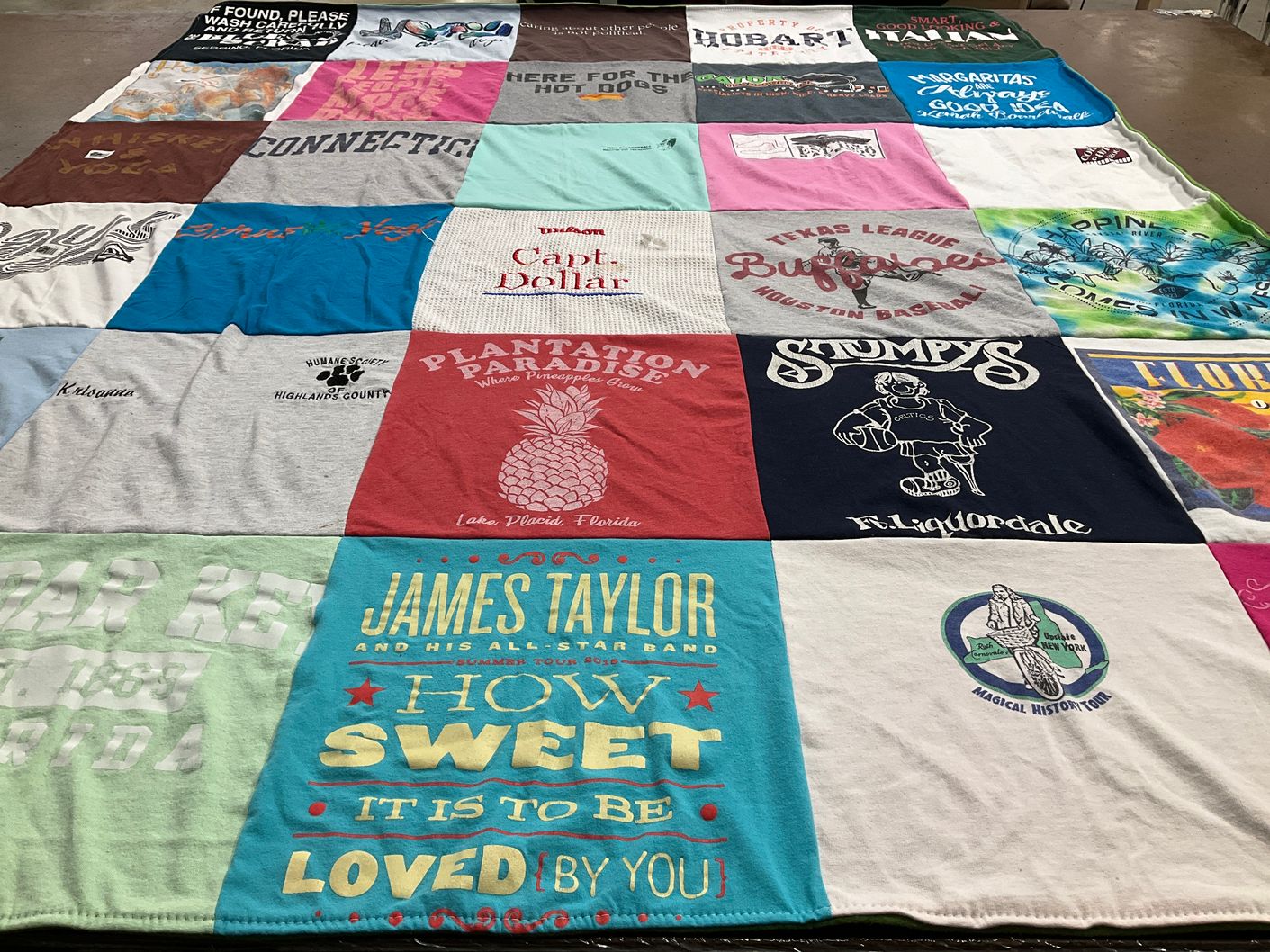 T-shirt quilt featuring texas league buffaloes by krisanne from FL