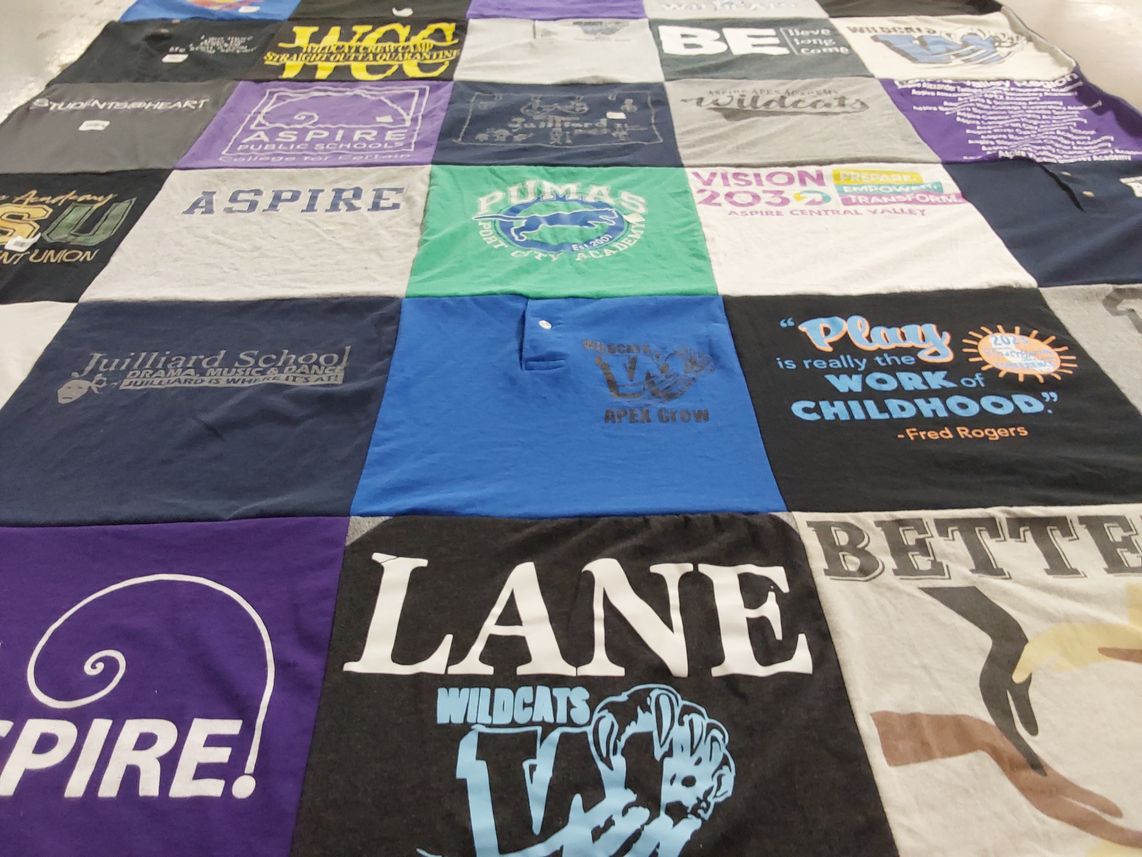 T-shirt quilt featuring lane wildcats by larrise from CA