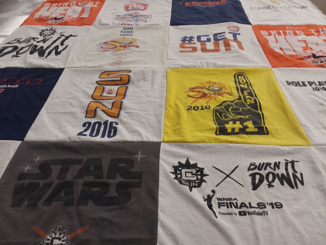 T-shirt quilt featuring connecticut sun by Denise from CT