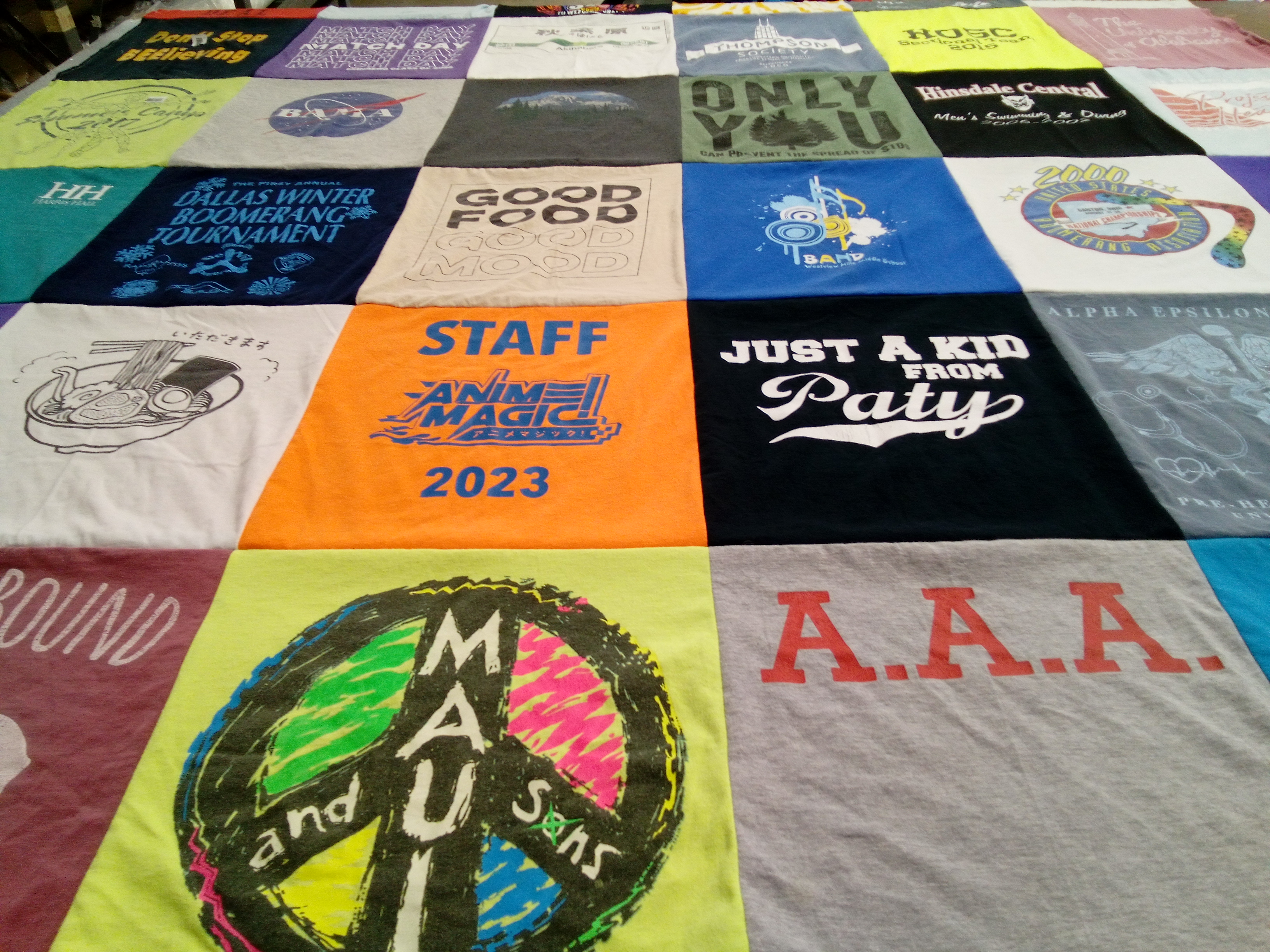T-shirt quilt with swimming, anime themes by Tomasz from IL