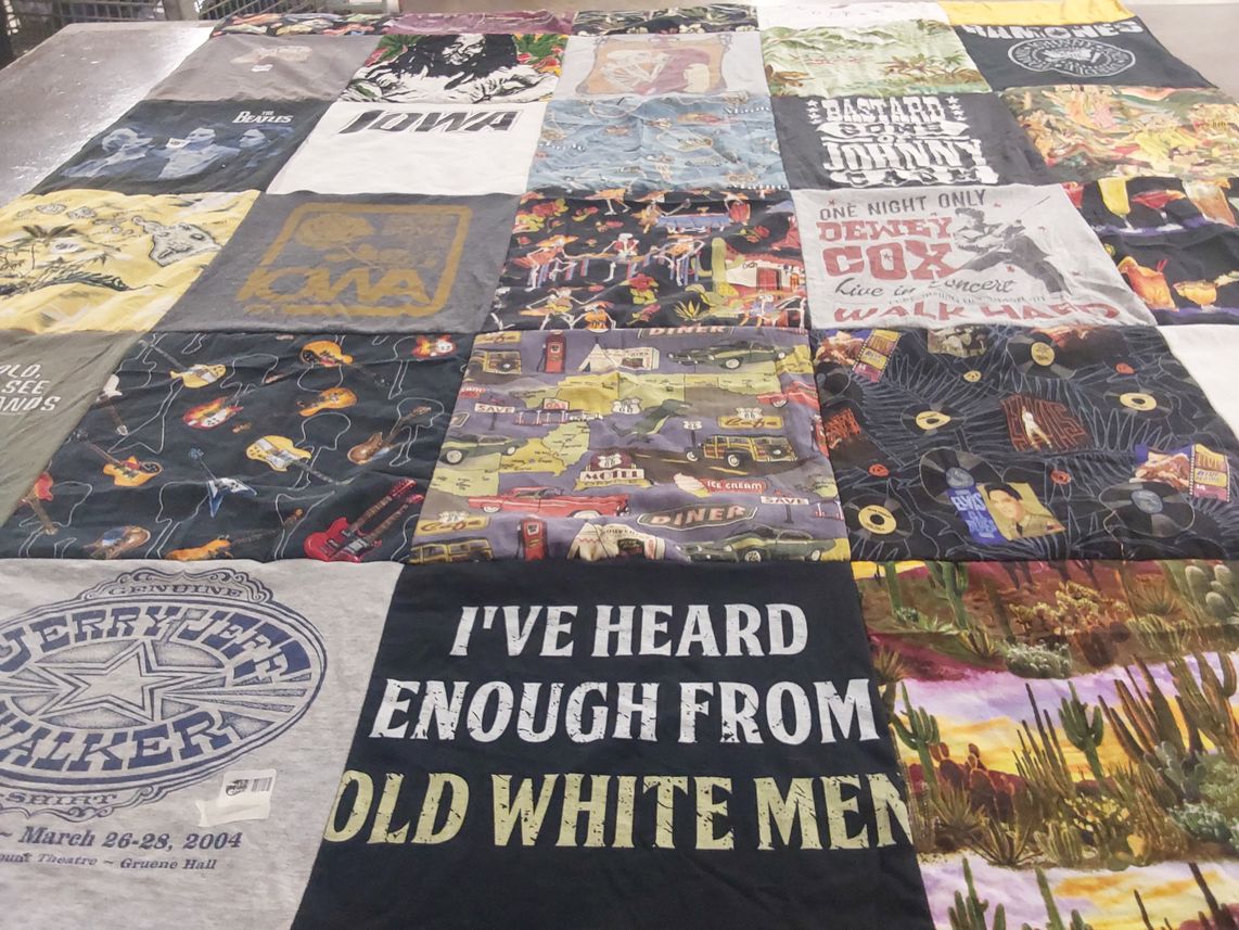 T-shirt quilt from university of iowa by Jessica from IA