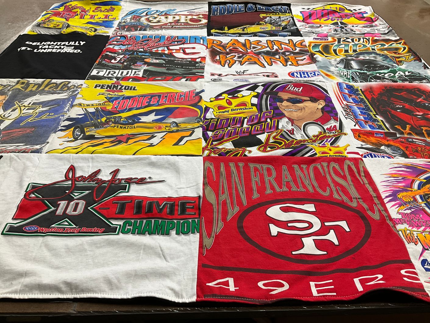 T-shirt quilt featuring san francisco 49ers by Ingrid from CA