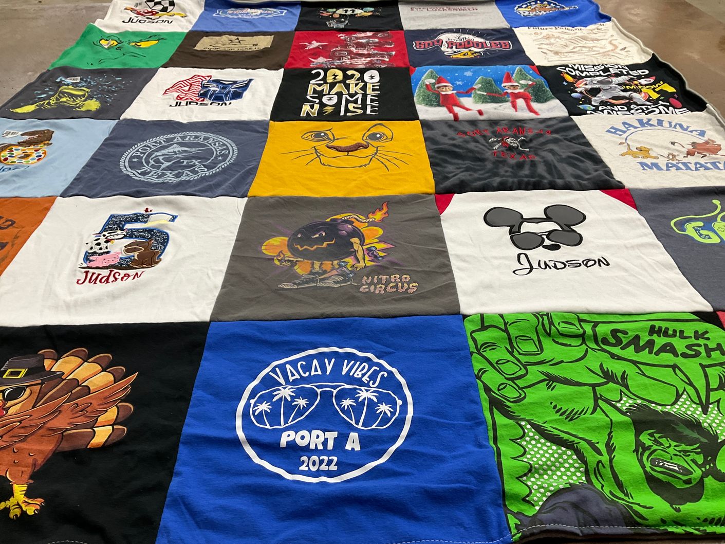 T-shirt quilt from judson high school by Lesley from TX