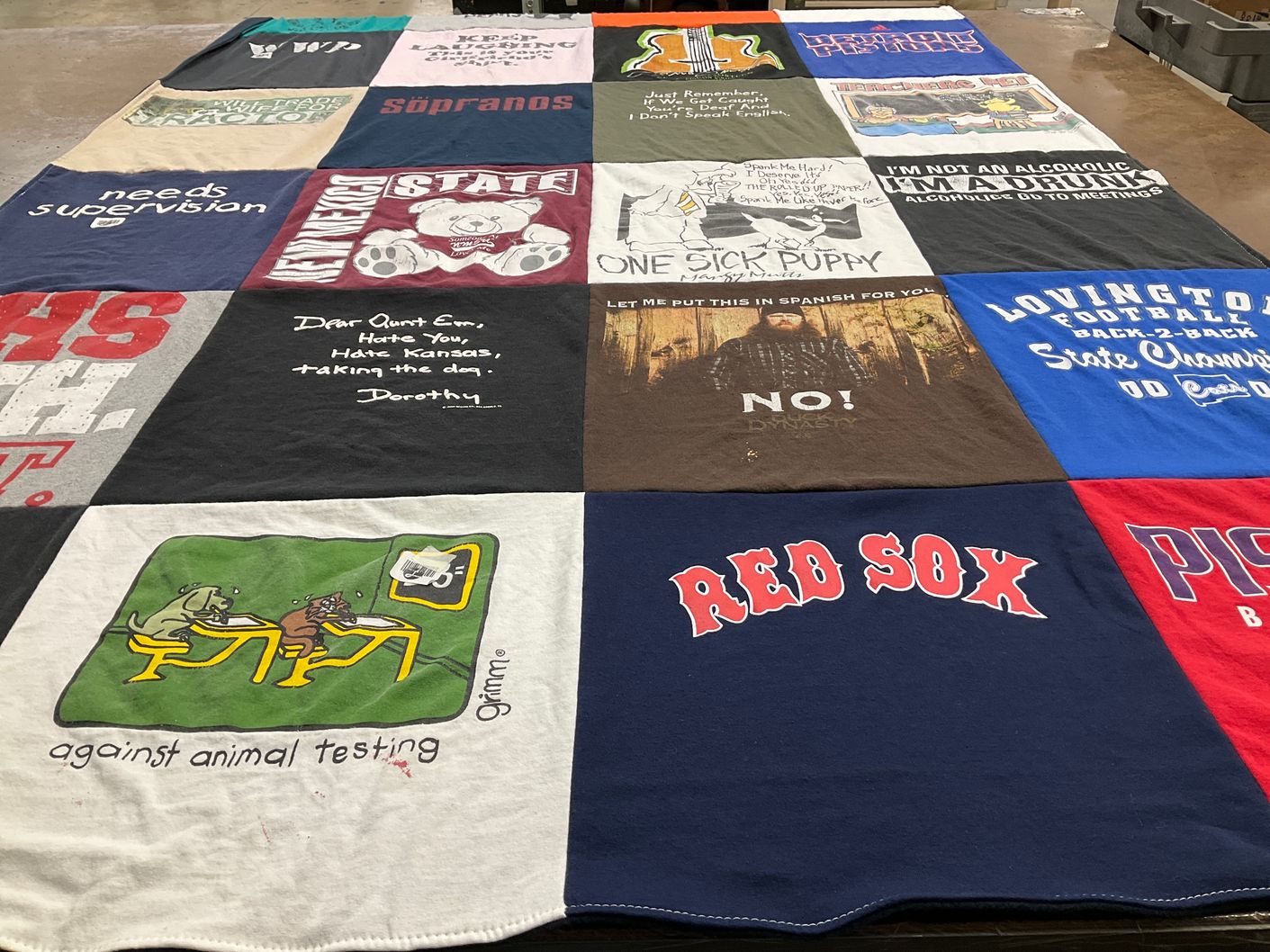 T-shirt quilt featuring red sox by Elaine from NM