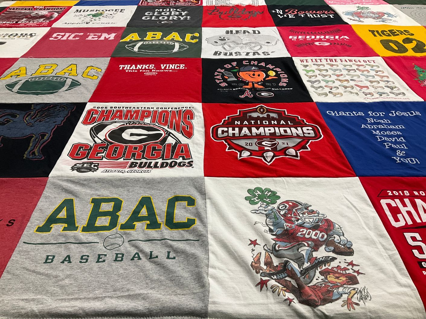 T-shirt quilt featuring georgia bulldogs by Asha from GA