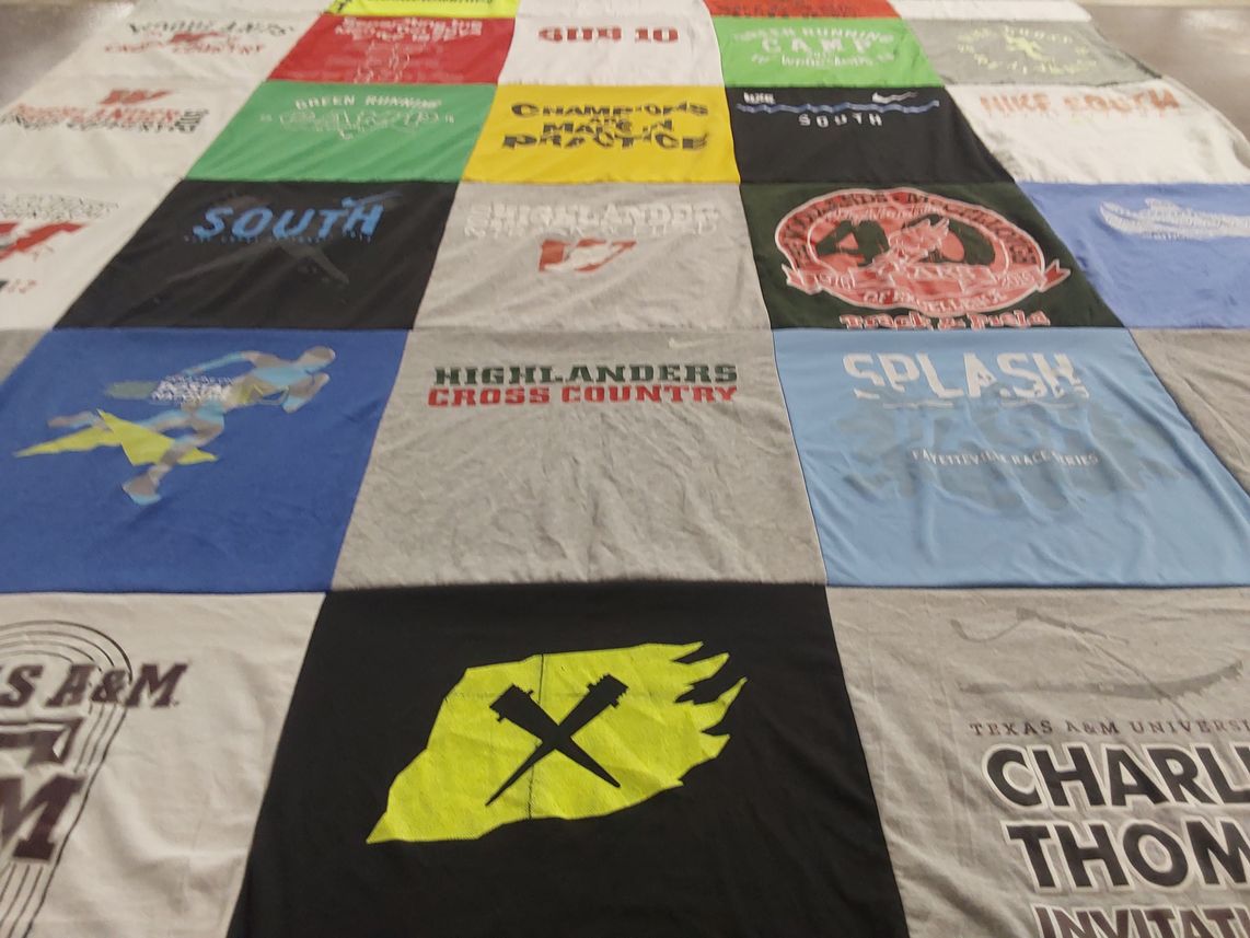 T-shirt quilt from texas a&m university by John from TX