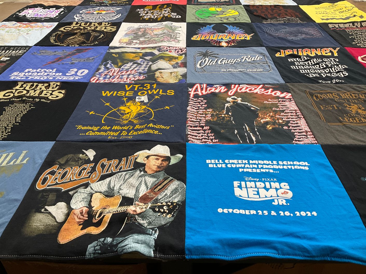 T-shirt quilt from bell creek middle school by Kevin from DE
