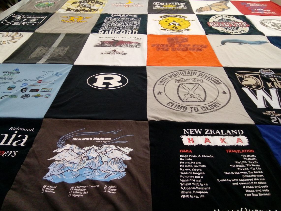 T-shirt quilt from radford university by Frank from VA