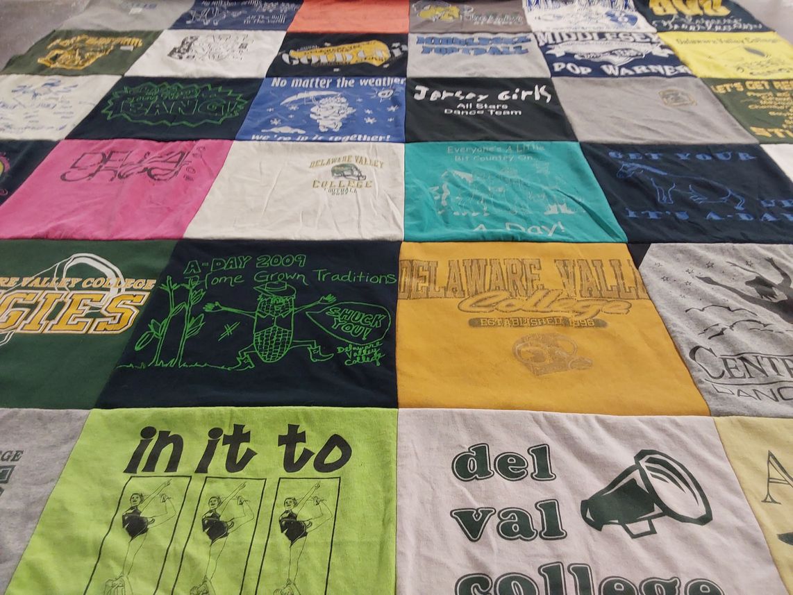 T-shirt quilt featuring delaware valley college aggies by Jessica from NJ