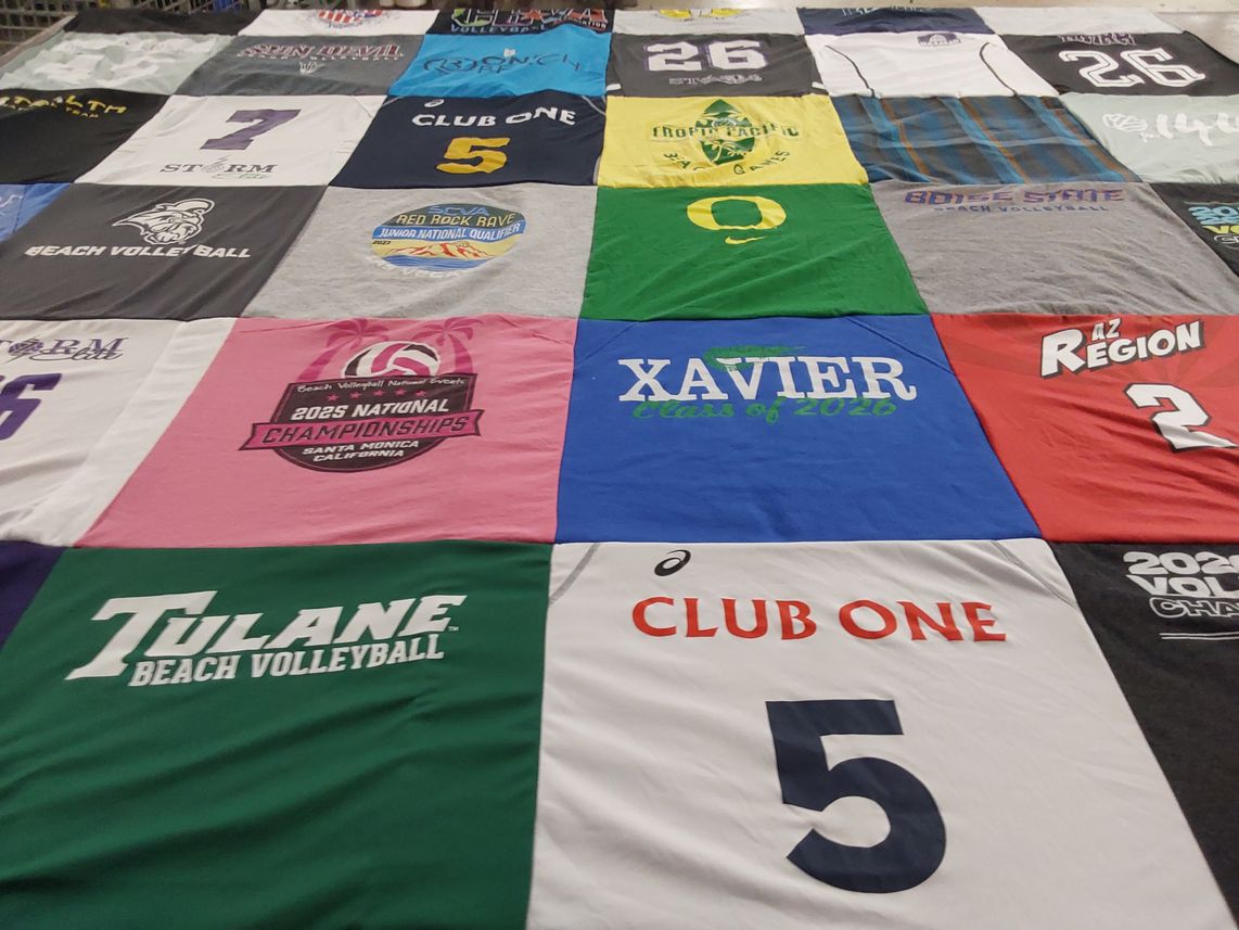 T-shirt quilt from tulane university, xavier university by Kimberly from AZ
