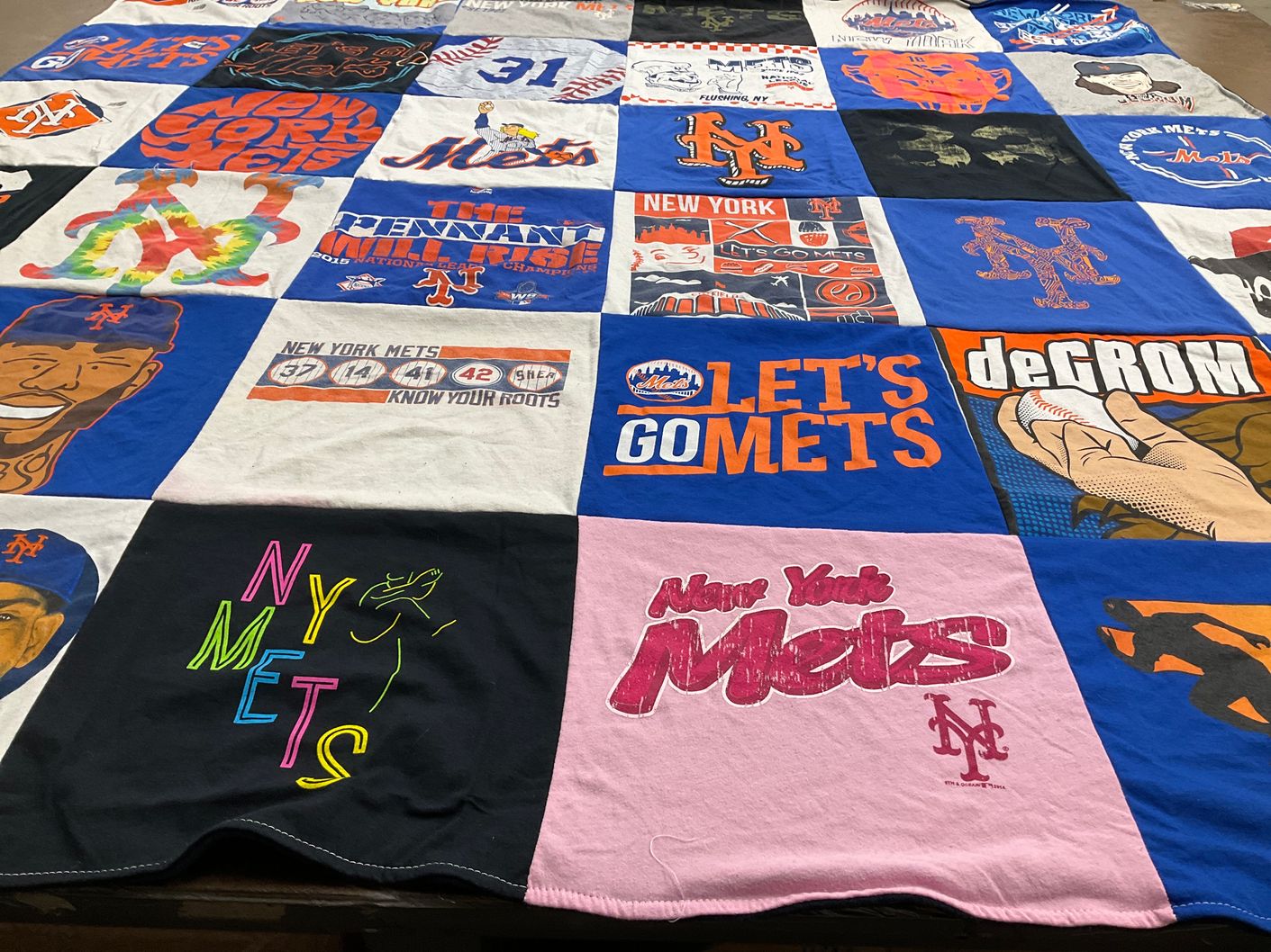 T-shirt quilt featuring new york mets by Dawn from NY