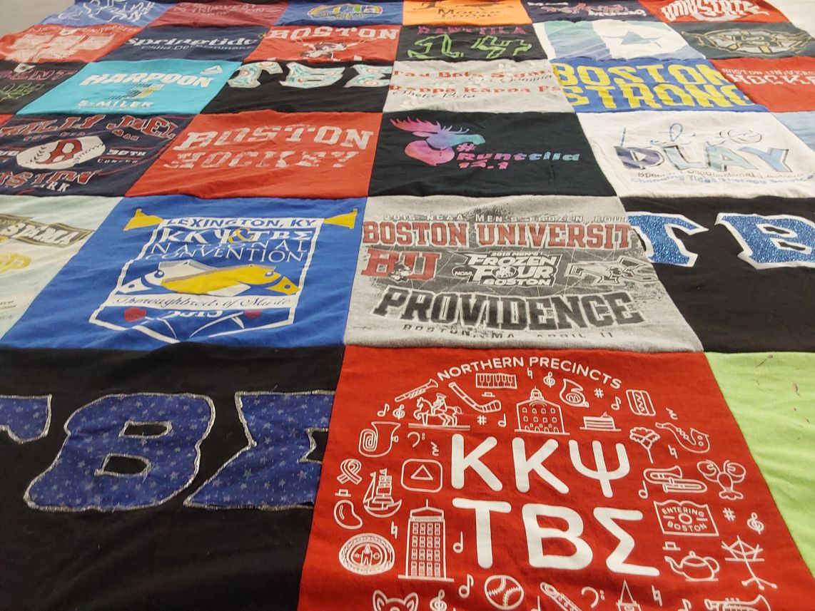 T-shirt quilt featuring boston college by Amanda from AK