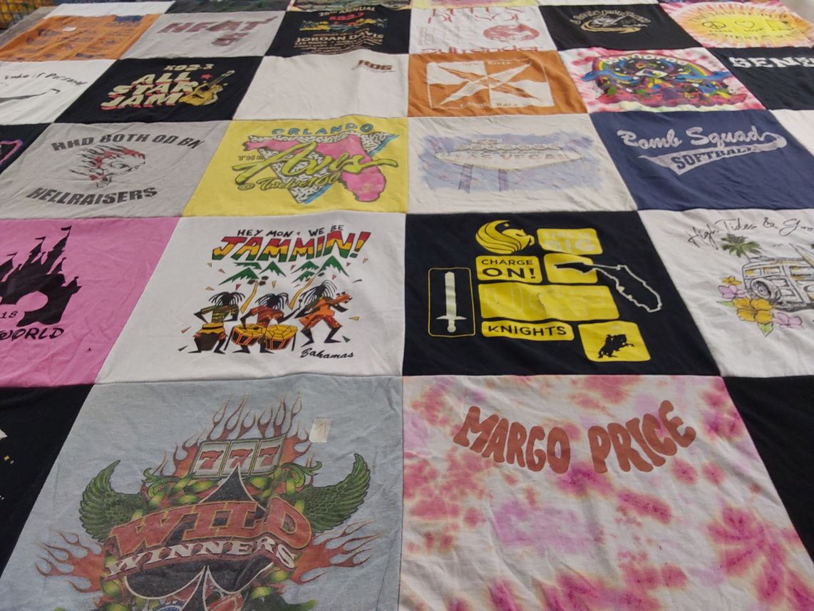 T-shirt quilt from university of central florida by Zaida from FL