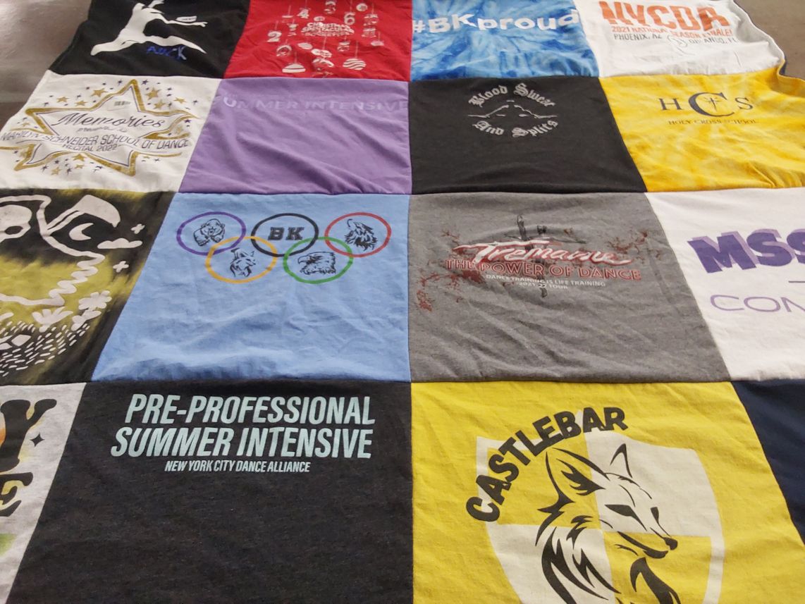 T-shirt quilt featuring bk by Kathleen from NY