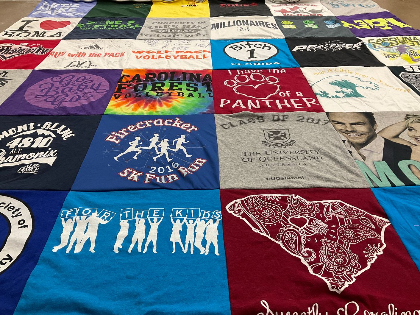 T-shirt quilt featuring carolina forest volleyball by Tayler from MS
