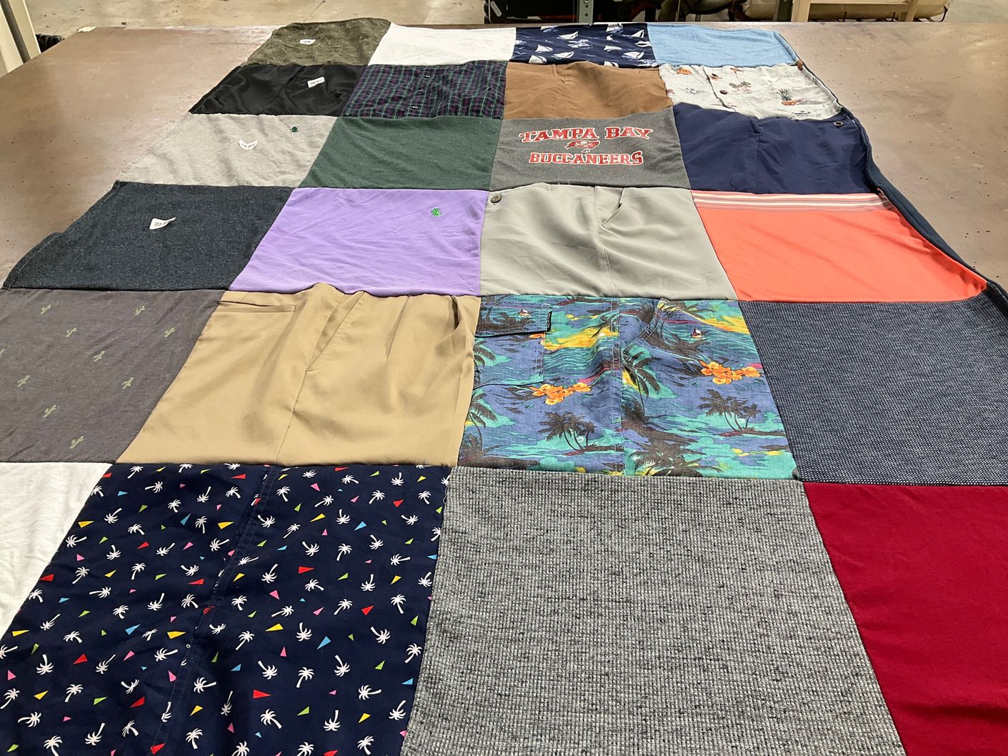 T-shirt quilt featuring tampa bay buccaneers by Pam from FL