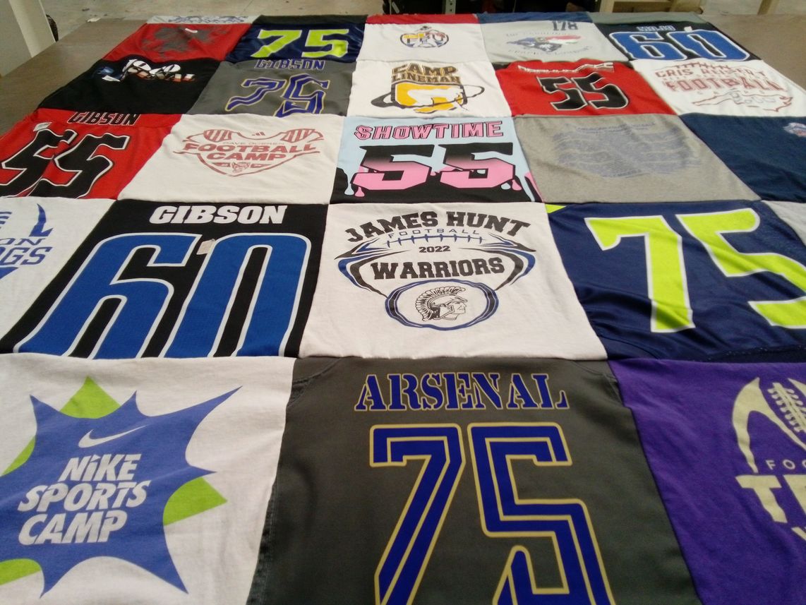 T-shirt quilt from james hunt high school by Stephanie from NC